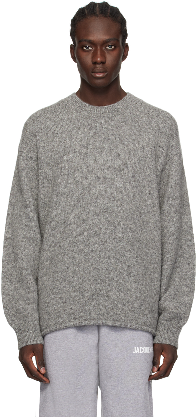 Jacquemus Gray Les Classiques 'le Pull ' Sweater In Grey