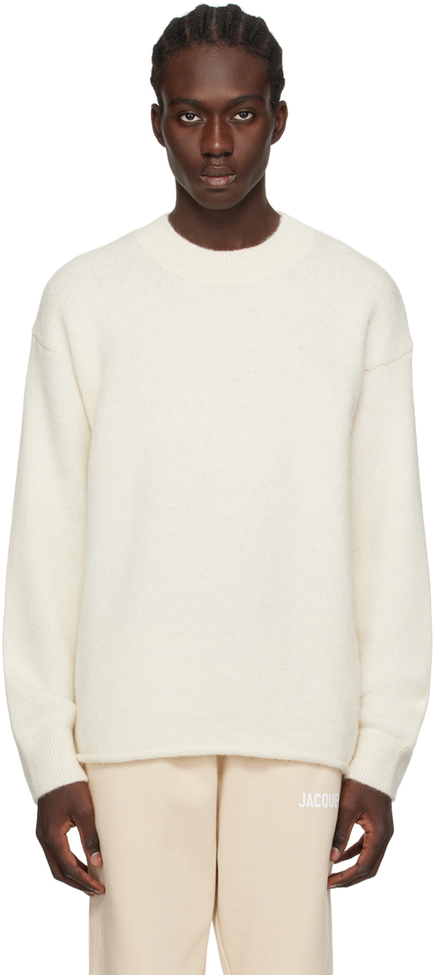 Jacquemus Off-white Les Classiques 'le Pull ' Sweater In Light Beige