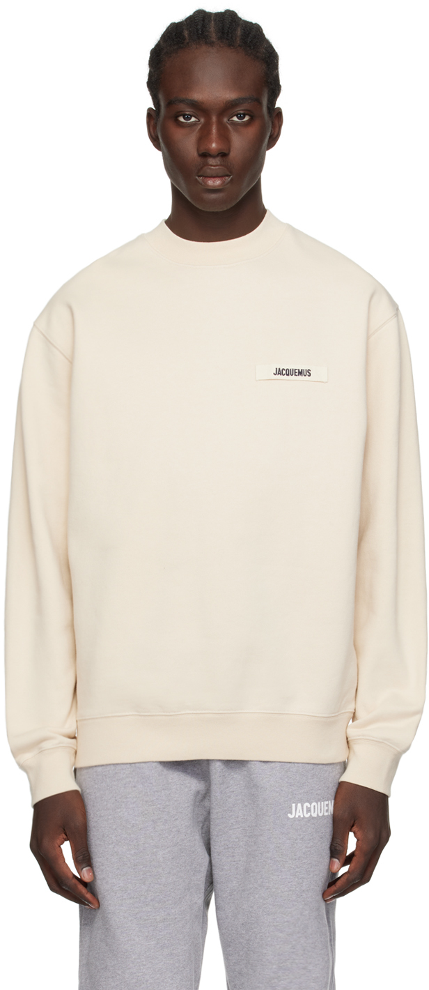 Shop Jacquemus Beige Les Classiques 'le Sweatshirt Gros Grain' Sweatshirt