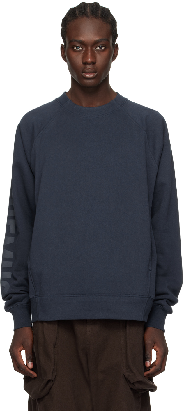 Shop Jacquemus Navy Les Classiques 'le Sweatshirt Typo' Sweatshirt In Dark Navy 2