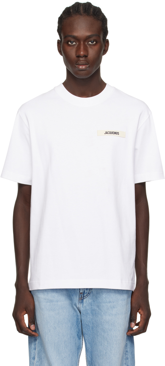 Shop Jacquemus White Les Classiques 'le T-shirt Gros Grain' T-shirt