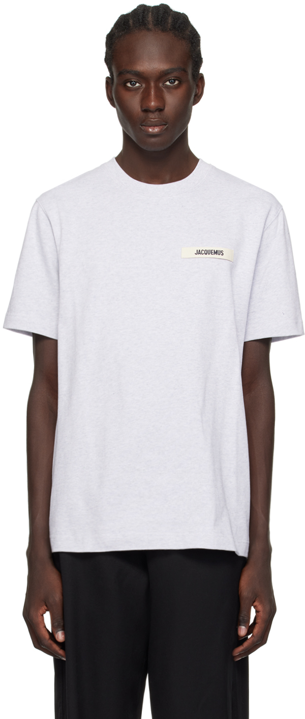 Shop Jacquemus Gray Les Classiques 'le T-shirt Gros Grain' T-shirt In Grey