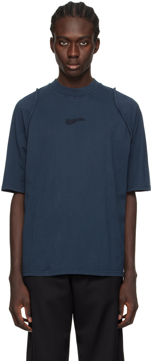 Jacquemus Navy 'le T-shirt Camargue' T-shirt In Dark Navy