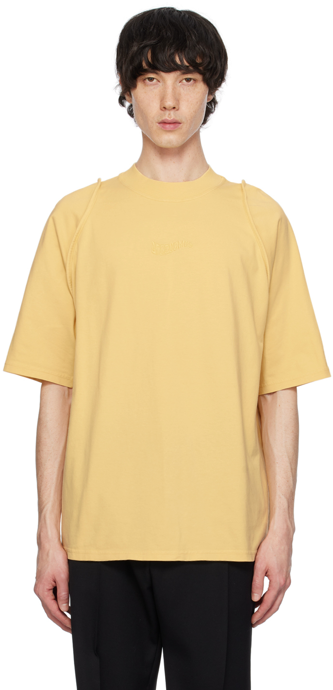 Shop Jacquemus Yellow 'le T-shirt Camargue' T-shirt