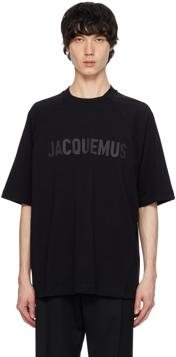 Shop Jacquemus Black Les Classiques 'le T-shirt Typo' T-shirt