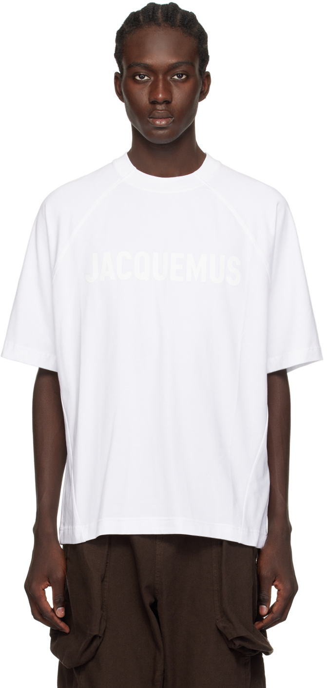 Shop Jacquemus White Les Classiques 'le T-shirt Typo' T-shirt