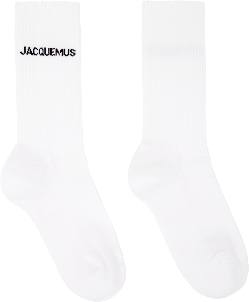 JACQUEMUS White Les Classiques 'Les chaussettes Jacquemus' Socks