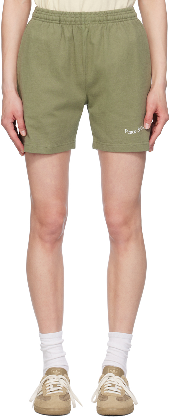Khaki Wordmark Shorts