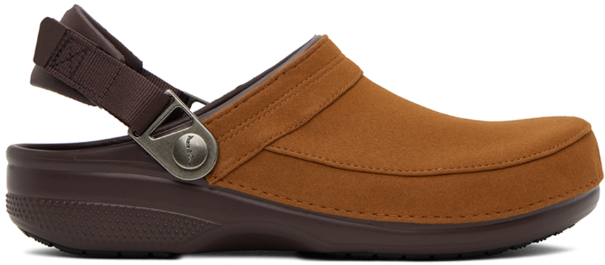 Museum Of Peace And Quiet Brown & Tan Crocs Edition Classic Clogs In Mocha