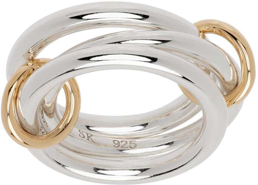 Spinelli Kilcollin Silver & Gold Taurus Core Sy Ring In Yellow Gold/silver