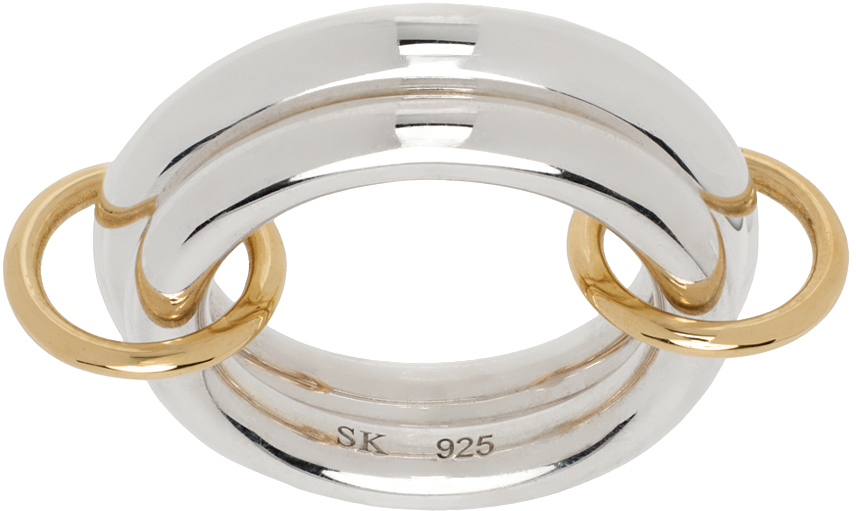 Spinelli Kilcollin Silver & Gold Virgo Sy Core Ring In Sterling Silver