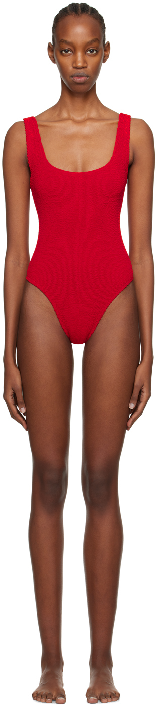 Shop Bondeye Red Madison Swimsuit In Baywatch Red Eco