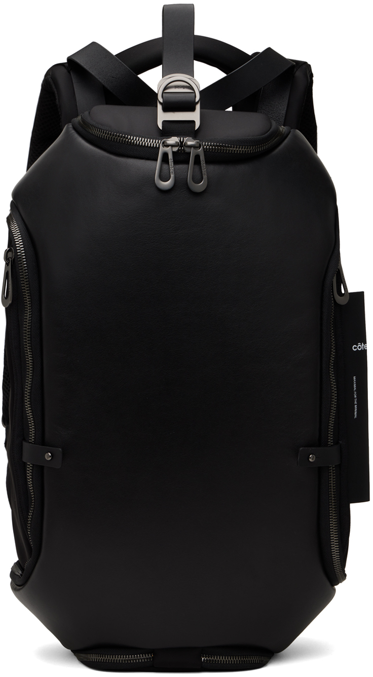 Côte And Ciel Avon Leather Backpack In Black