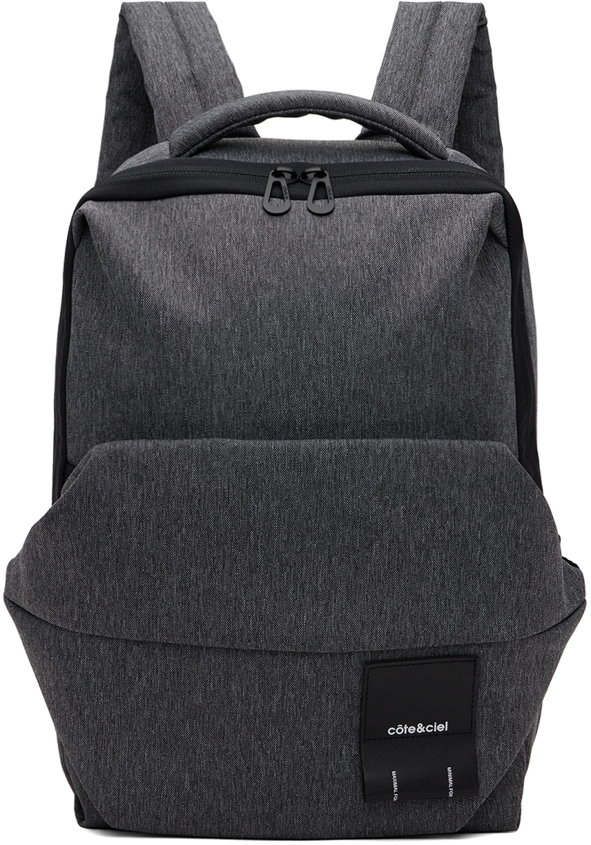 Shop Côte And Ciel Gray Kama Ecoyarn Backpack In Black Melange