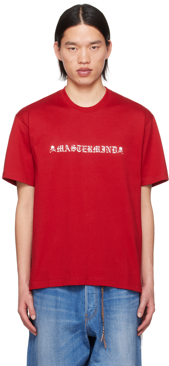 Red Reflective Skull T-Shirt by mastermind JAPAN on Sale