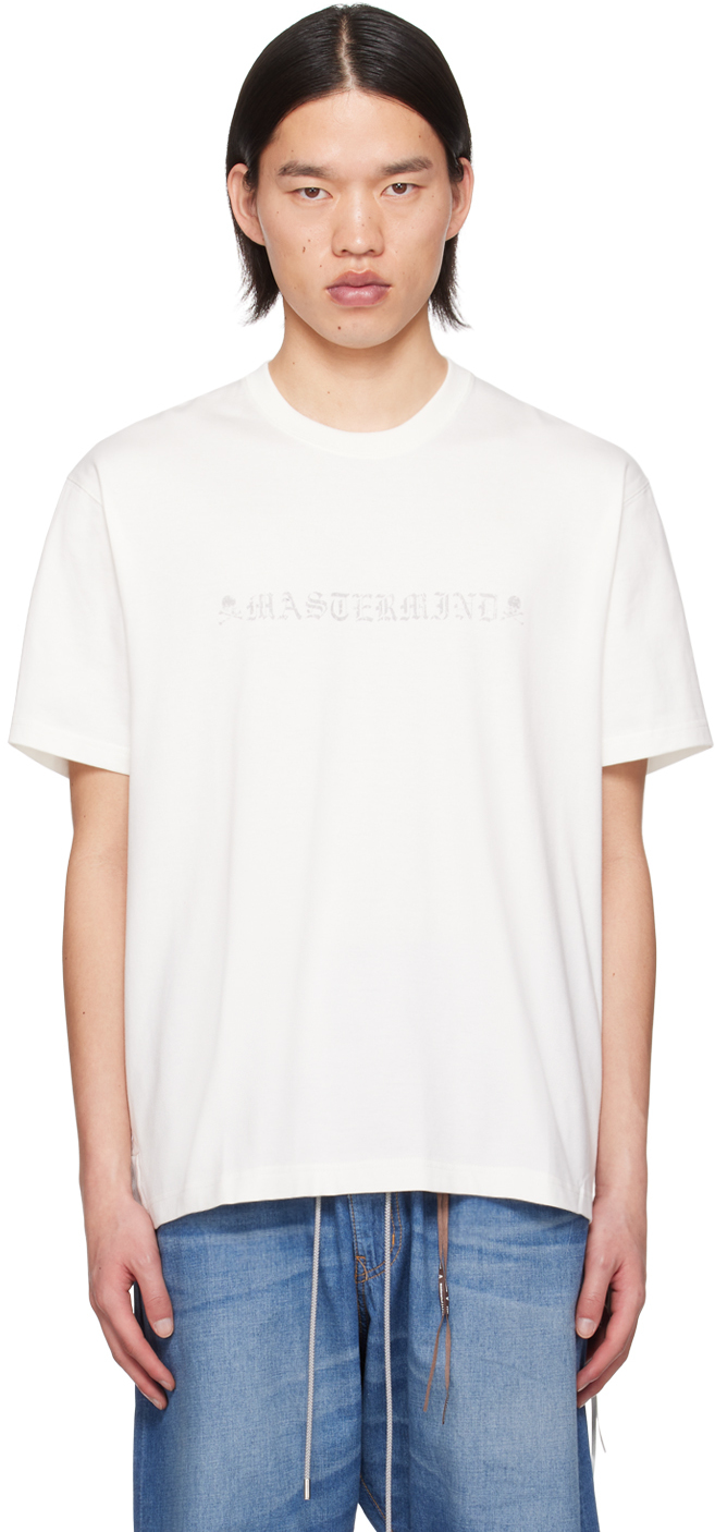 Mastermind Japan White Reflective Skull T-shirt