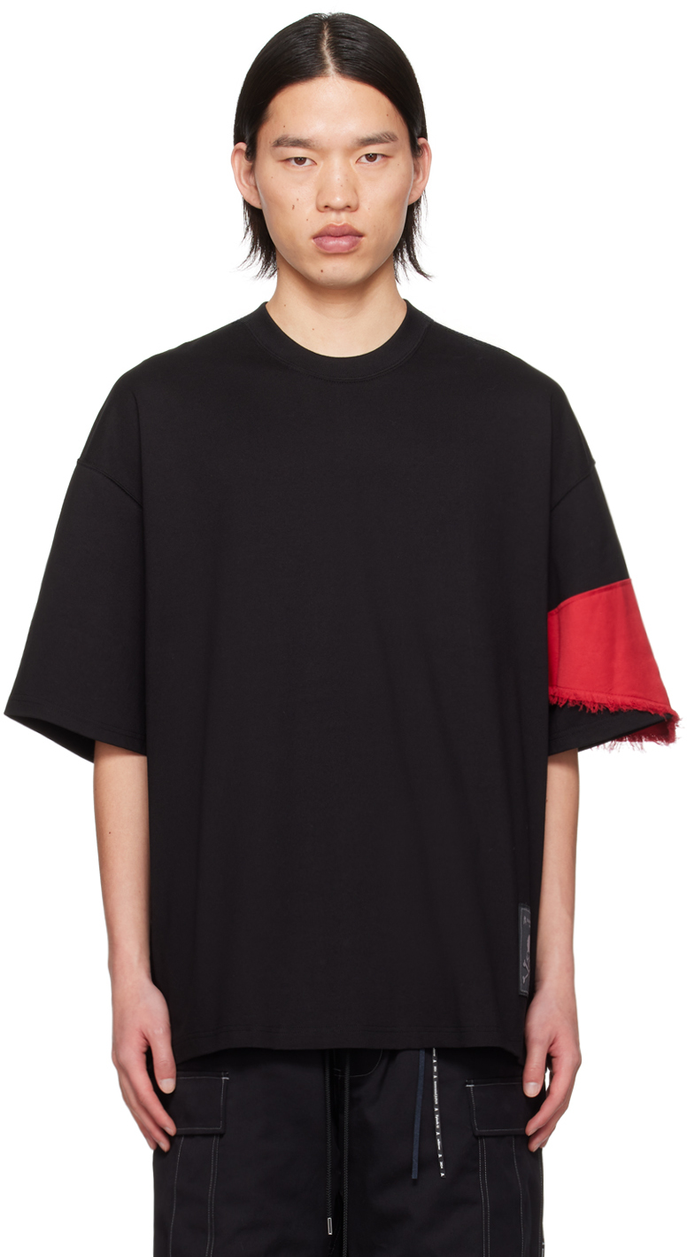 Mastermind Japan Black Patch T-shirt In Black X Red
