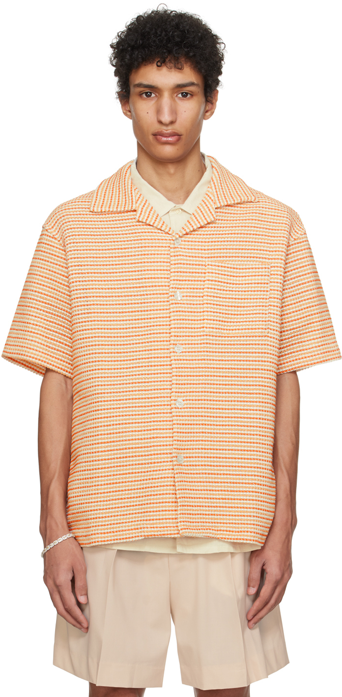 Shop Drôle De Monsieur Orange 'la Chemise Tweed' Shirt