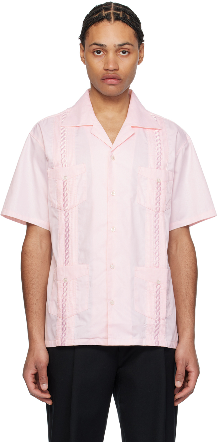 Shop Drôle De Monsieur Pink 'la Chemise Cubaine' Shirt