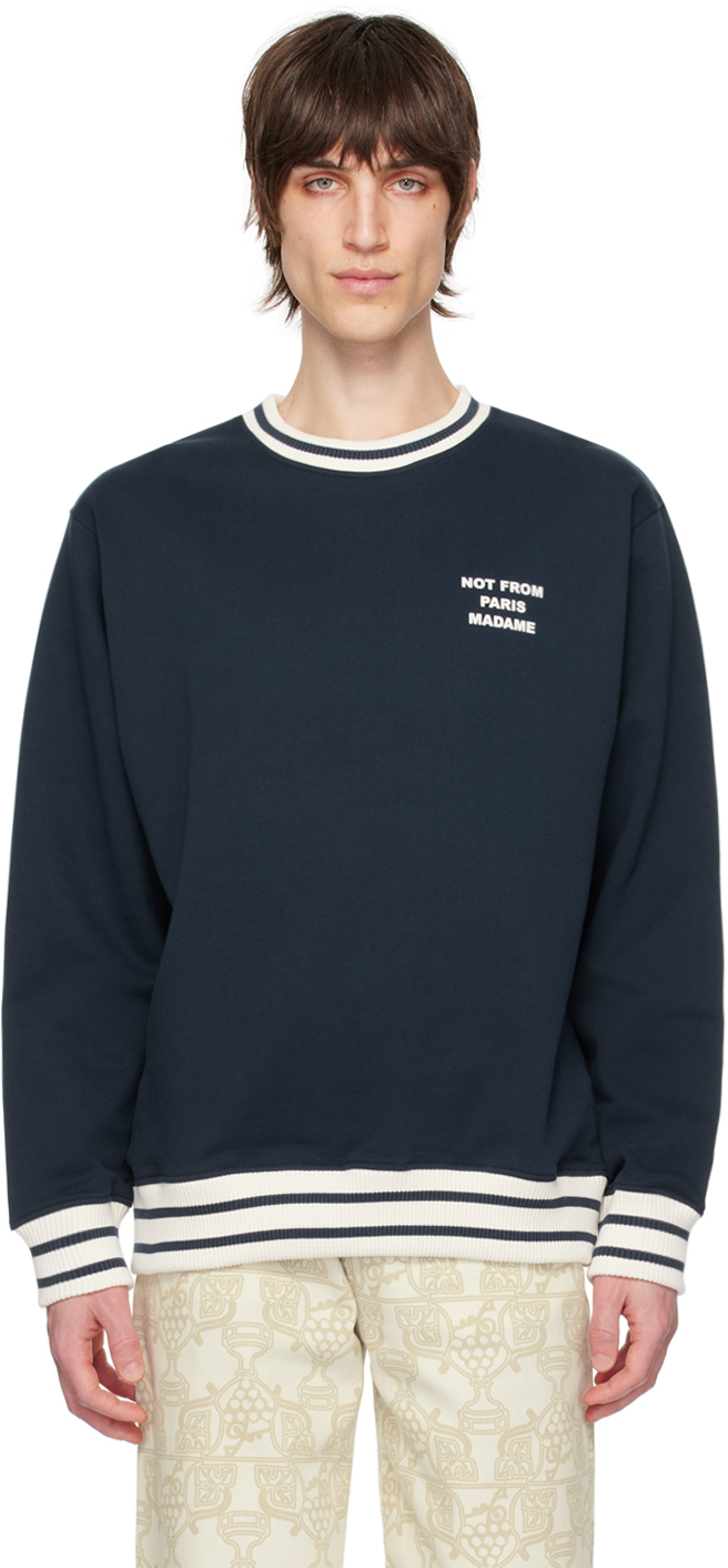 Drôle De Monsieur Navy 'le Sweatshirt Slogan Sport' Sweatshirt