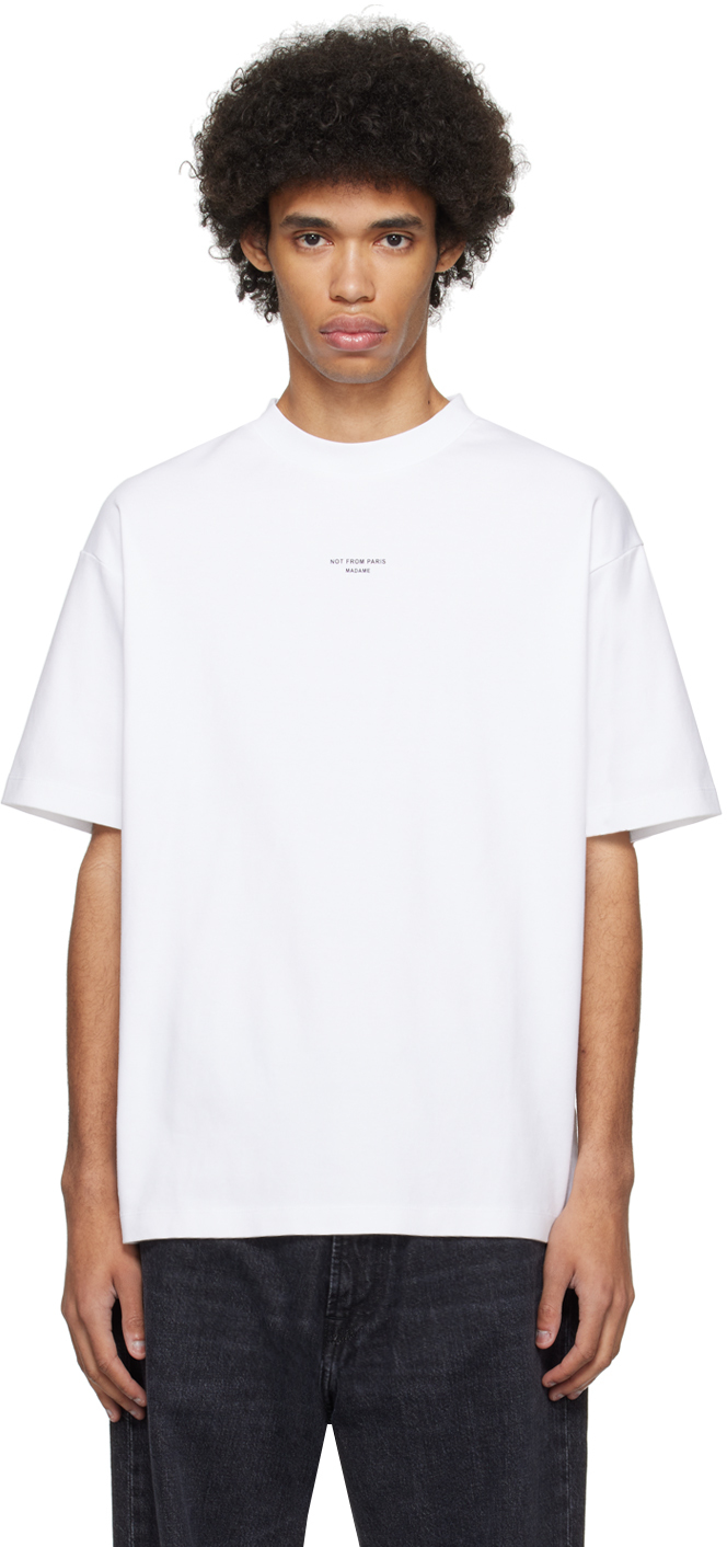 Dr le De Monsieur White Le T Shirt Slogan T Shirt SSENSE