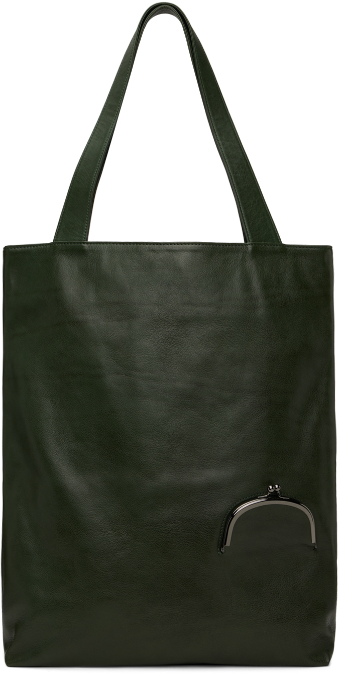 Green discord Large Clasp Tote