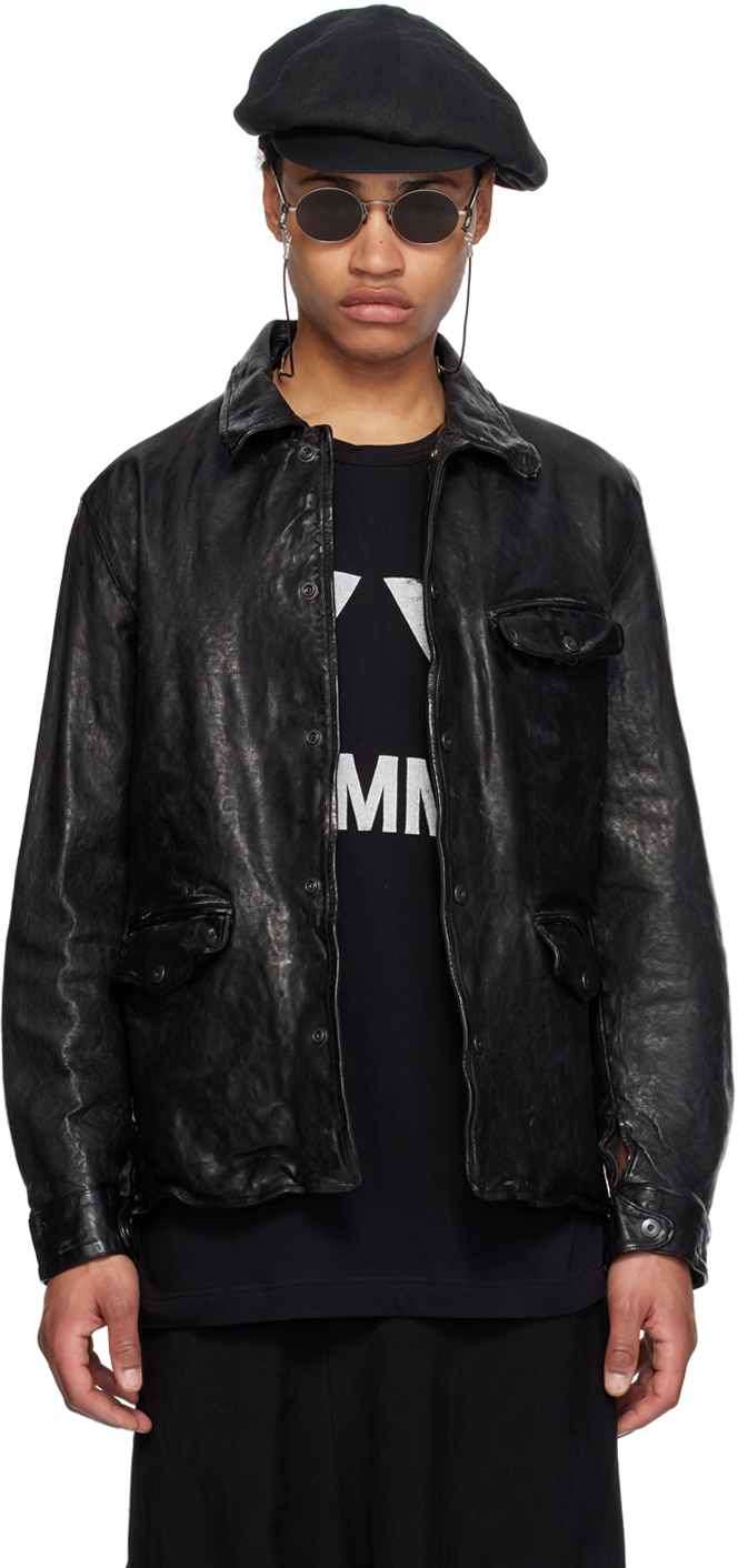 Black Waxed Leather Jacket