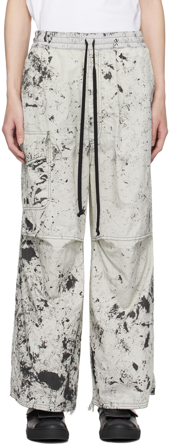 Nicolas Andreas Taralis Grey Printed Trousers In 5 Sc Snow Camo