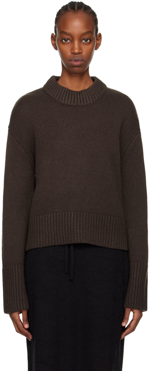Shop Lisa Yang Brown 'the Sony' Sweater In Wo Wood
