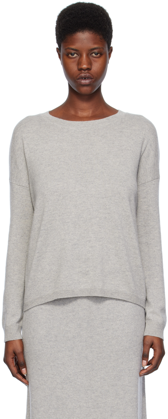 Lisa Yang Gray Dea Sweater In Do Dove Grey