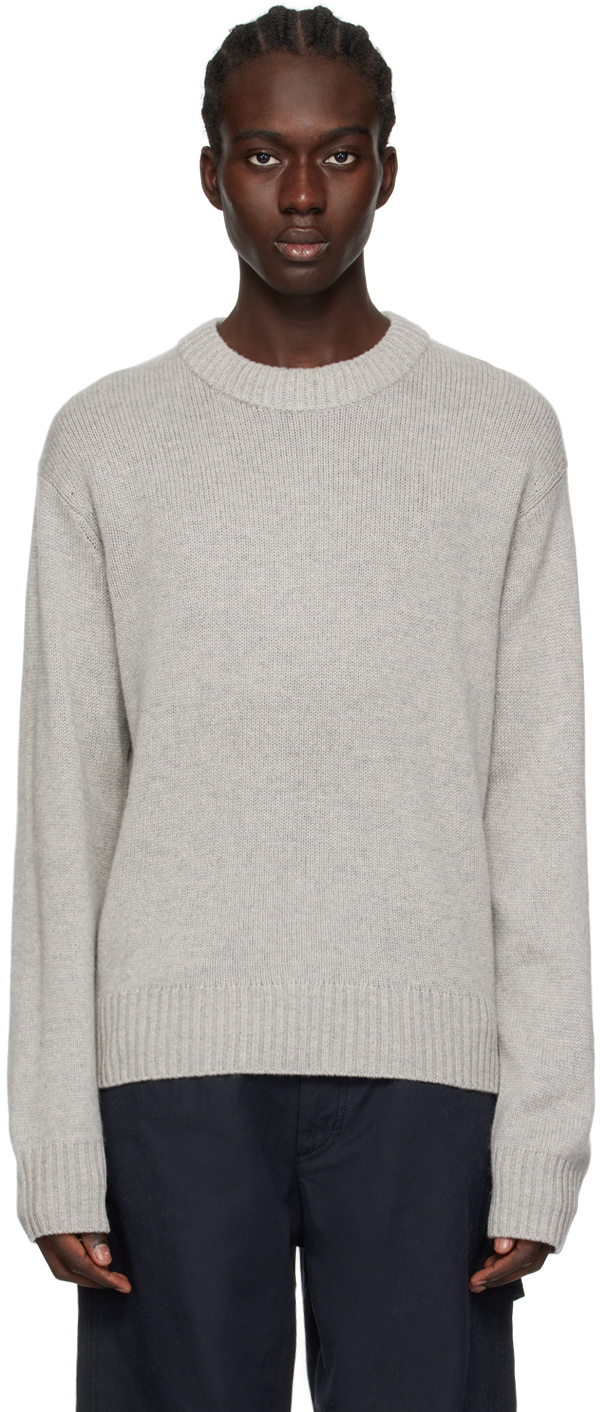 Lisa Yang Gray 'the Kristian' Sweater In Do Dove Grey