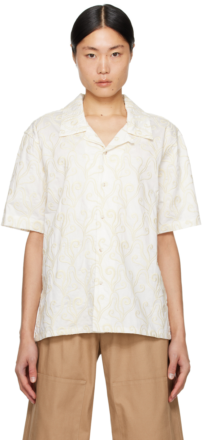 Off-White Embroidered Currents Shirt