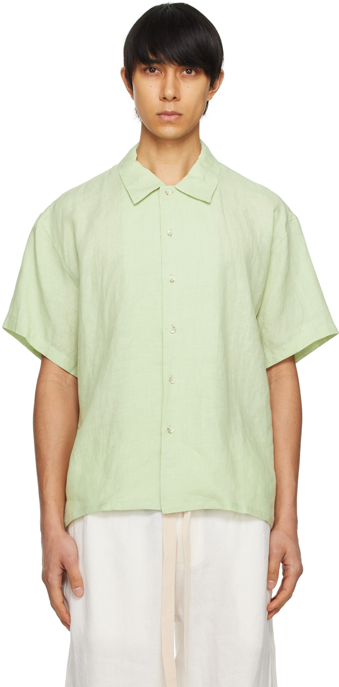 Shop Commas Green Dropped Shoulder Shirt In Fresco Green