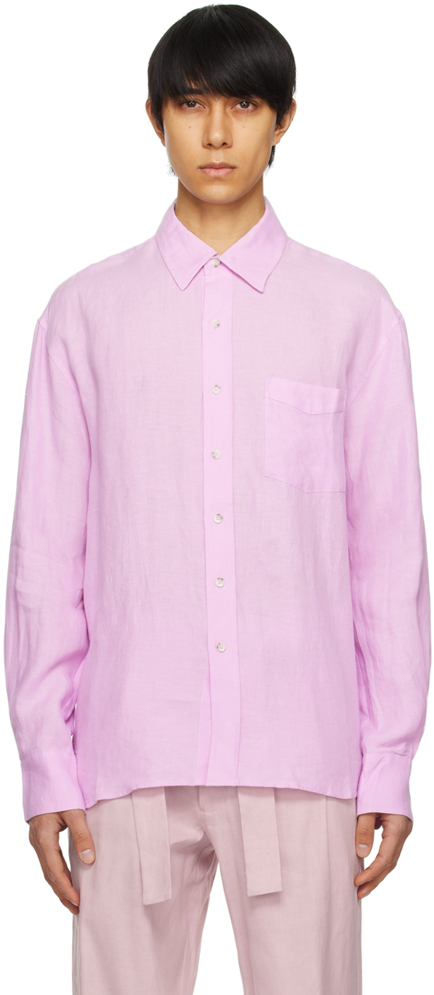 Shop Commas Pink Dropped Shoulder Shirt In Fresco Quartz