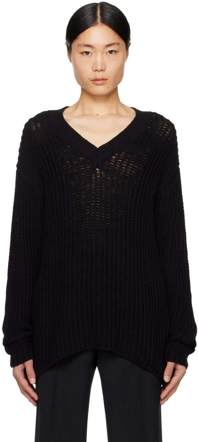 Commas Black V-neck Sweater