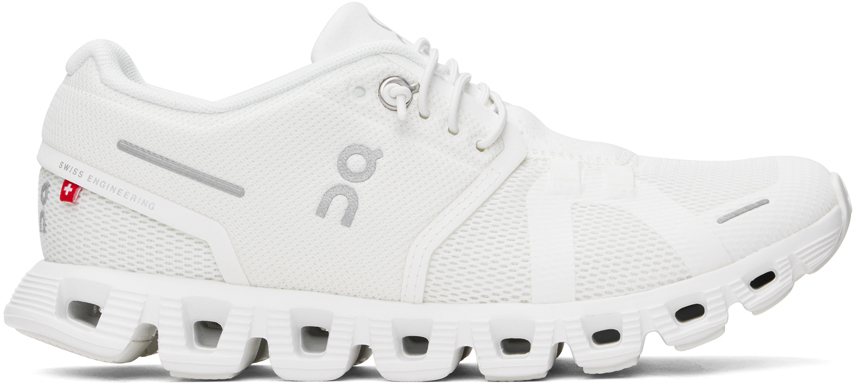 On Off-white Cloud 5 Sneakers In Undyed-white | White