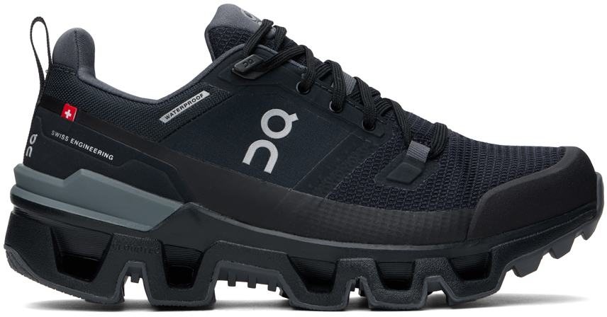 On Black Cloudwander Waterproof Sneakers In Black | Eclipse