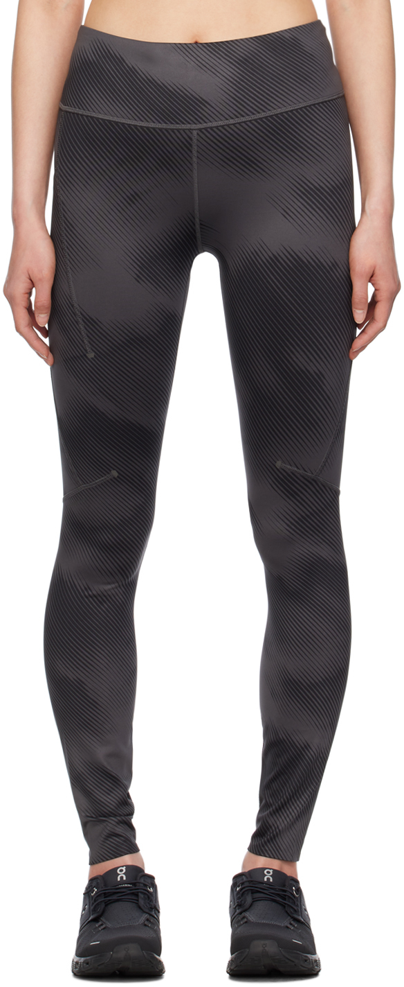 Shop On Gray Performance Graphic Leggings In Shadow | Black