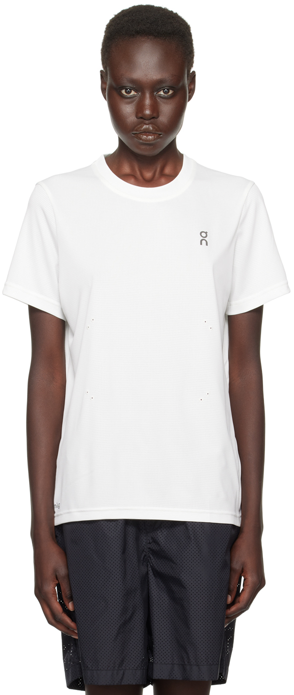 Shop On White Pace-t Short Sleeve Sport Top In Undyed-white