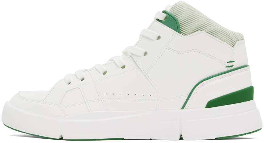On White 'the Roger' Clubhouse Mid Sneakers In White | Green