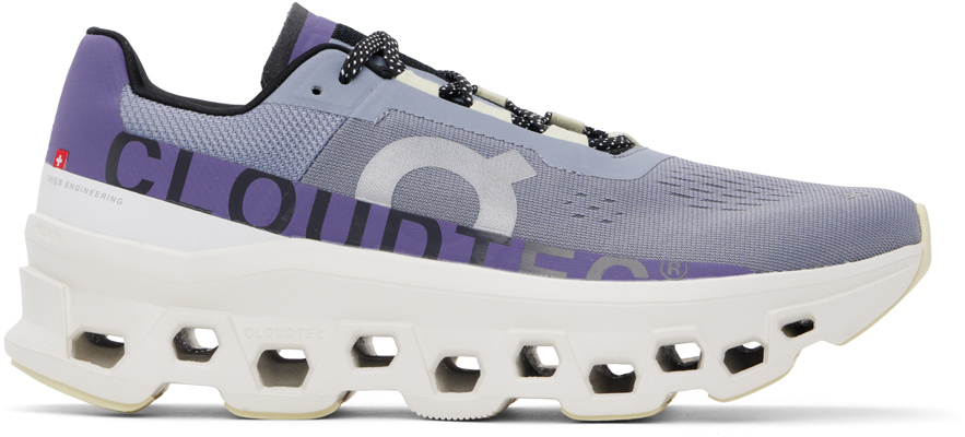 Shop On Gray & Purple Cloudmster Sneakers In Mist | Blueberry