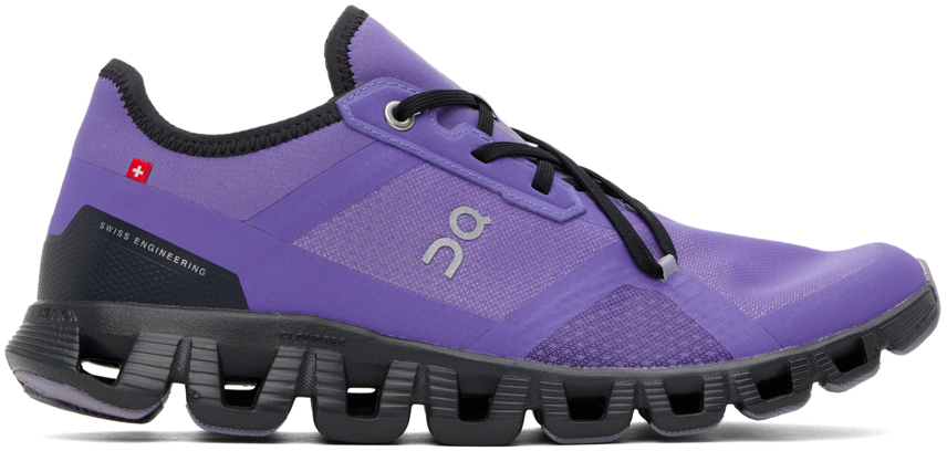 On Blue Cloud X 3 Ad Sneakers In Blueberry | Black