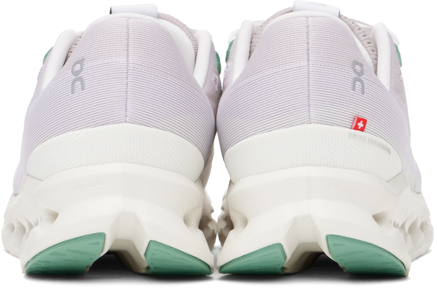 On Beige & Purple Cloudsurfer Sneakers In Pearl | Ivory