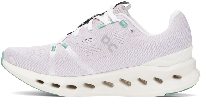On Beige & Purple Cloudsurfer Sneakers In Pearl | Ivory
