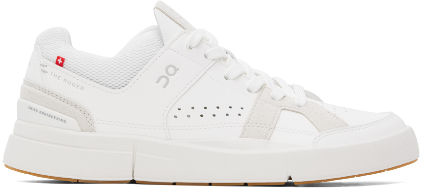 On White 'the Roger Clubhouse' Trainers In White | Sand