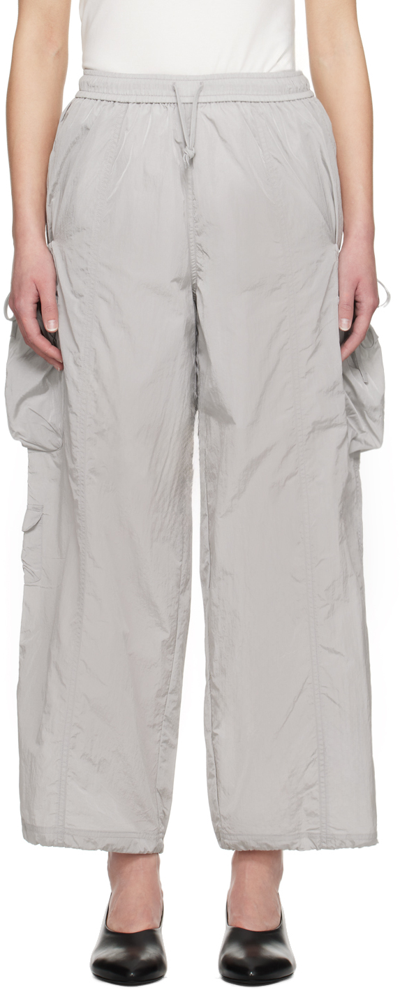 Kijun Gray Shirring Pocket Lounge Pants In Silvergrey