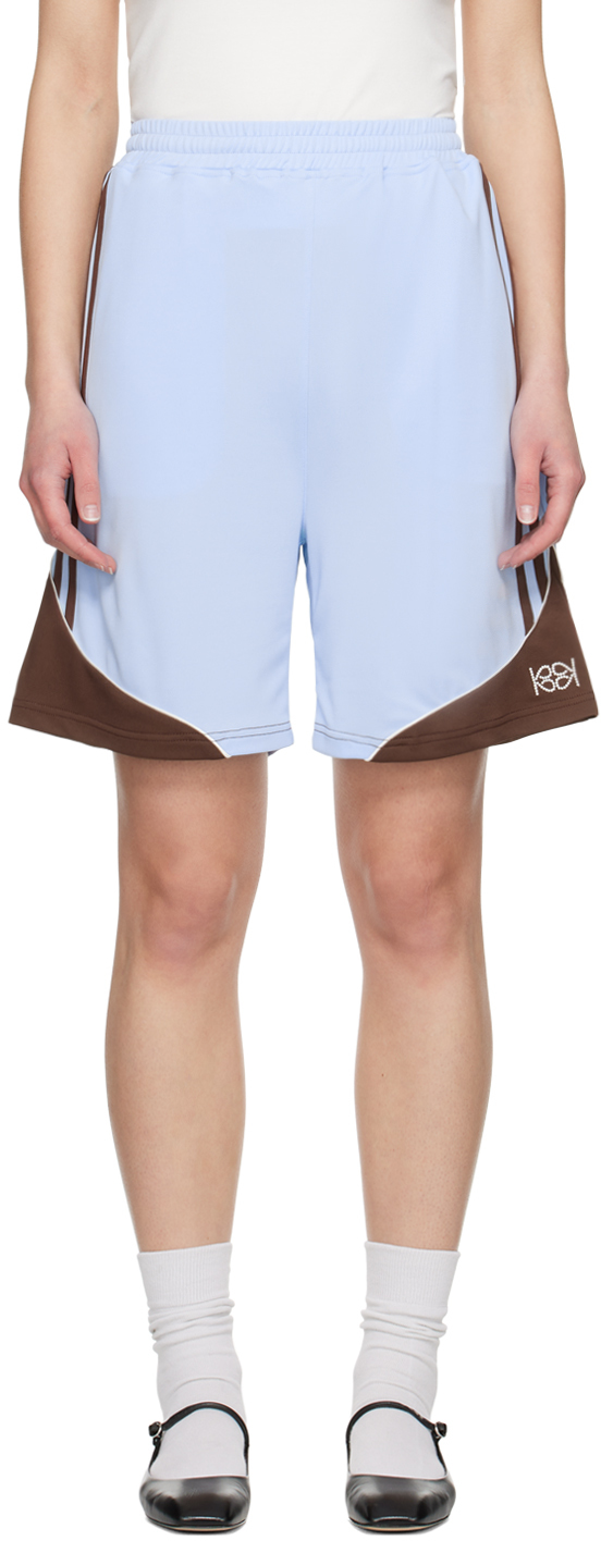 【関税込み】Kijun ブルー＆ブラウン Football ショートパンツ Kijunのブルー＆ブラウン Football ショートパンツがセール中