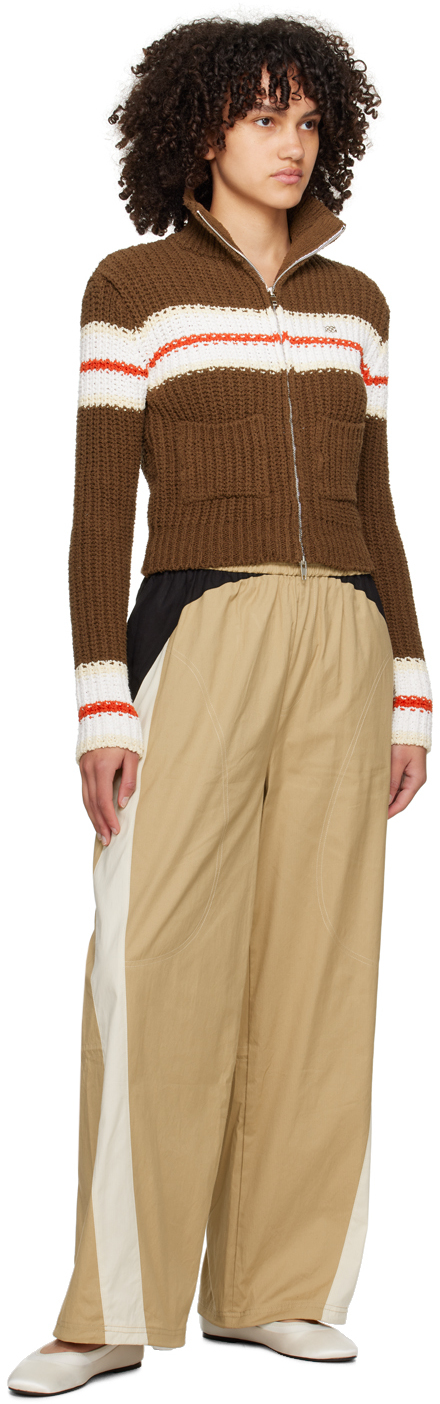 KIJUN BROWN LINE CARDIGAN 