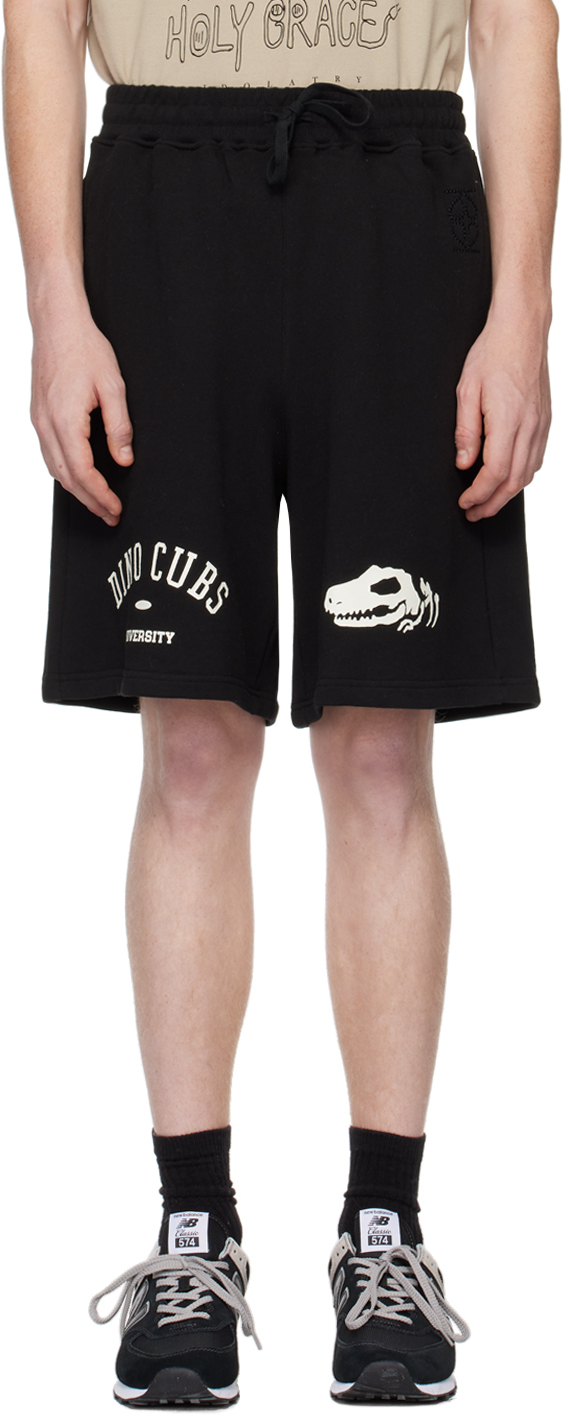 Black 'Dino Cubs' Shorts