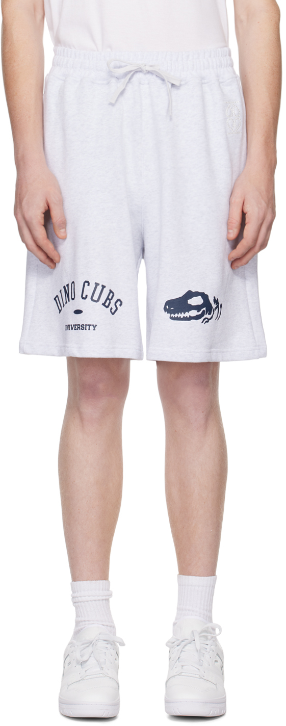 Gray 'Dino Cubs' Shorts